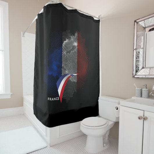 Rideaux De Douche Drapeau français (En situation)