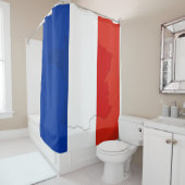 Rideaux De Douche drapeau français (En situation)