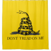 Rideaux De Douche Drapeau Gadsden jaune classique Ne marchez pas sur (Devant)