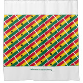 Rideaux De Douche DRAPEAU GHANA Écriture Customisée Style Ghanéen (Devant)