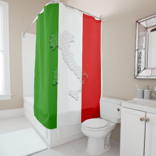Rideaux De Douche Drapeau italien (En situation)