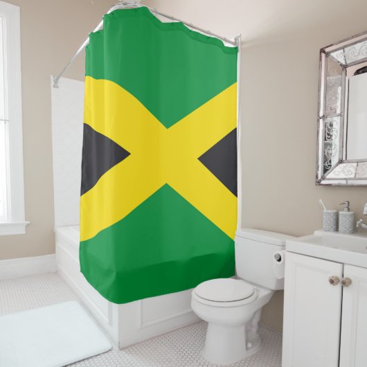 Rideaux De Douche Drapeau jamaïcain (En situation)