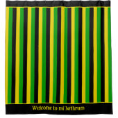 Rideaux De Douche Drapeau jamaïcain rayé (Devant)