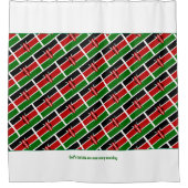 Rideaux De Douche DRAPEAU KENYA Écriture Customisée Élégante Kenyane (Devant)