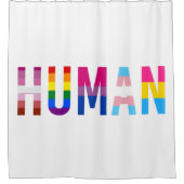 Rideaux De Douche Drapeau LGBT HUMAN Mois Gay pride Transgenre (Devant)