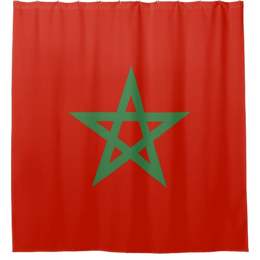 Rideaux De Douche drapeau marocain (Devant)
