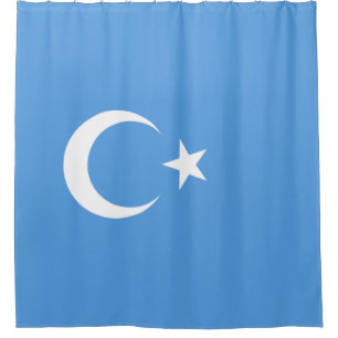 Rideaux De Douche Drapeau ouïghour du Turkestan oriental (Uyghurista