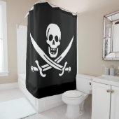 Rideaux De Douche Drapeau pirate (En situation)