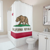 Rideaux De Douche Drapeau populaire de Californie (En situation)