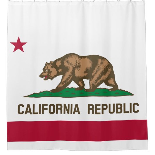 Rideaux De Douche Drapeau populaire de Californie (Devant)