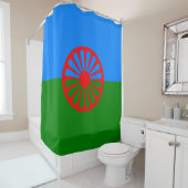 Rideaux De Douche Drapeau romani (En situation)