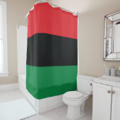 Rideaux De Douche Drapeau rouge, noir et vert (En situation)