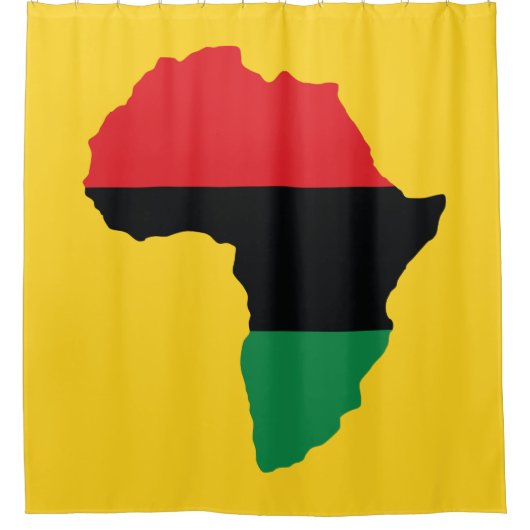 Rideaux De Douche Drapeau rouge, noir et vert de l'Afrique (Devant)