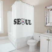 Rideaux De Douche Drapeau Seoul Love Heart Taegeukgi (En situation)