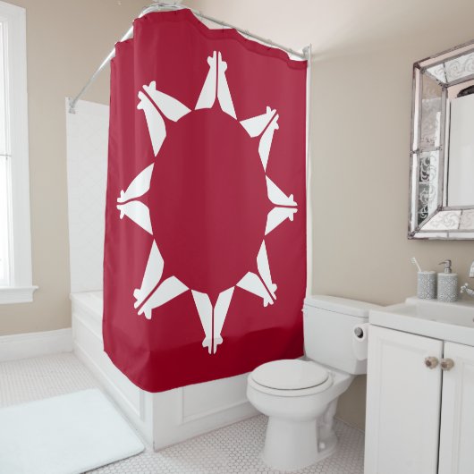 Rideaux De Douche Drapeau sioux oglala lakota (En situation)