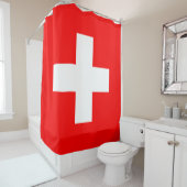 Rideaux De Douche Drapeau suisse (Suisse) (En situation)