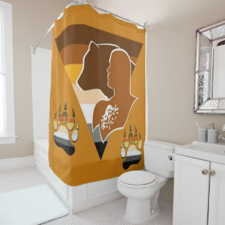 Rideaux De Douche Drapeau / Symbole de la Gay BEAR Ursine Society