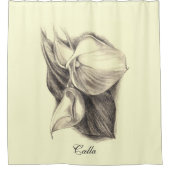 Rideaux De Douche Drawing de Calla Lilie (Devant)