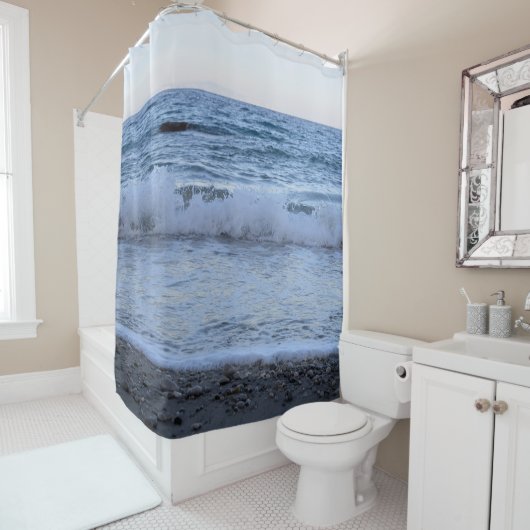 Rideaux De Douche Dreamy Capri Ocean Sunset View 1 (En situation)