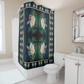 Rideaux De Douche Dreamy Peach Rose Et Buds Abstrait (En situation)