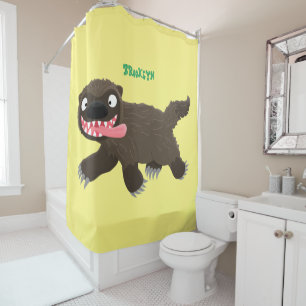 Rideaux De Douche Drôle animal avide de carcajou