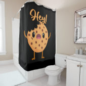 Rideaux De Douche Drôle Chip Chocolat Cookie Un Bite Sorti (En situation)