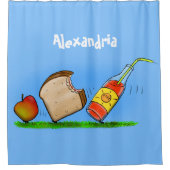 Rideaux De Douche Drôle de dessin animé de fourmis (Devant)