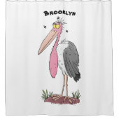 Rideaux De Douche Drôle dessin animé de cigogne en marabou (Devant)