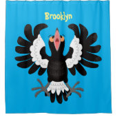 Rideaux De Douche Drôle dessin animé de Magpie australienne (Devant)