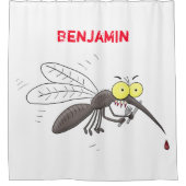 Rideaux De Douche Drôle dessin d'insecte moustique (Devant)