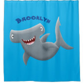Rideaux De Douche Drôle mignon requin marteau dessin animé (Devant)