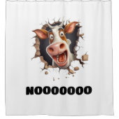 Rideaux De Douche Drôle mignon vache visage pays humours fermiers (Devant)