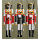 Rideaux De Douche Drôle Noeuds de Noël Jouets Soldats (Devant)