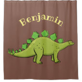 Rideaux De Douche Drôle stegosaurus dinosaure dessin animé (Devant)