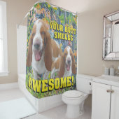 Rideaux De Douche Drôle votre bout sent Basset Hound impressionnant (En situation)