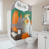 Rideaux De Douche Drôle Wacky Cockatiel mème C'est un feu vert fin (En situation)