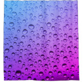 Rideaux De Douche Droplets d'eau pourpres et bleues  (Devant)