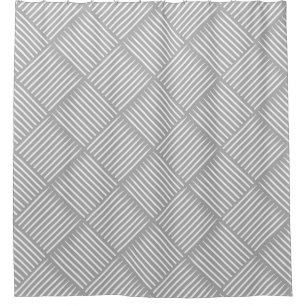Rideaux De Douche Drum Crosshatch Grey