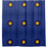 Rideaux De Douche Duck on blue with yellow kaleidoscope (Devant)