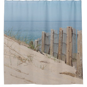 Rideaux De Douche Dune de sable et barrière de plage