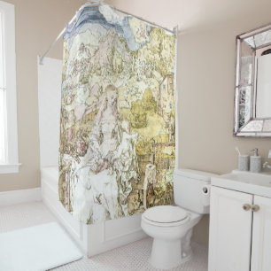 Rideaux De Douche Durer Madonna avec les nombreux animaux