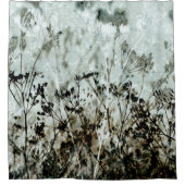 Rideaux De Douche Dusty Green Dark Brown Botanique Queen Anne Floral (Devant)