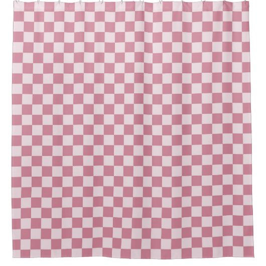 Rideaux De Douche Dusty rose checkerboard pattern (Devant)
