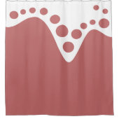 Rideaux De Douche Dusty Rose rose douce vague et bulles (Devant)