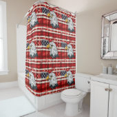 Rideaux De Douche Eagle Emblem Curtain Bold Patriotic Bath Design (En situation)