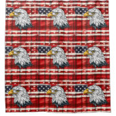 Rideaux De Douche Eagle Emblem Curtain Bold Patriotic Bath Design (Devant)