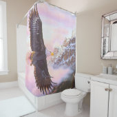 Rideaux De Douche Eagle en brume (oiseau de proie) (En situation)