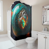 Rideaux De Douche Earth Heart 001 (En situation)