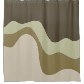 Rideaux De Douche Earth Tone Waves Abstrait Art Bath Mat (Devant)