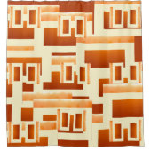 Rideaux De Douche Earth Tones Desert Southwest Sunset Orange Cream (Devant)
